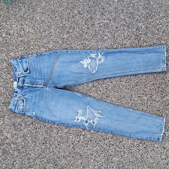 Agolde Fen High Rise distressed straight leg jeans size 25 - Picture 2 of 7